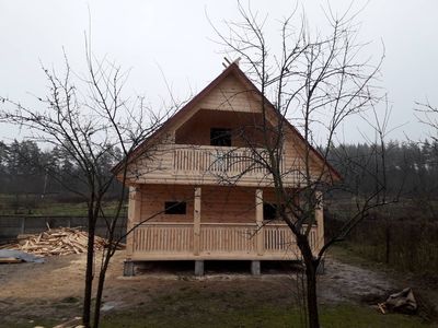 Дом проект Зельвянка 4х6 м из бруса - main